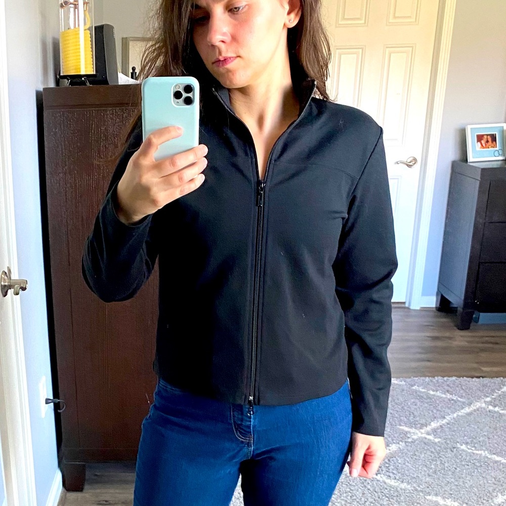 Eddie Bauer Zip Up Black jacket